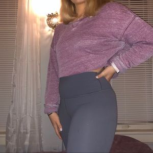 American Eagle Cropped Pink Jegging Sweatshirt